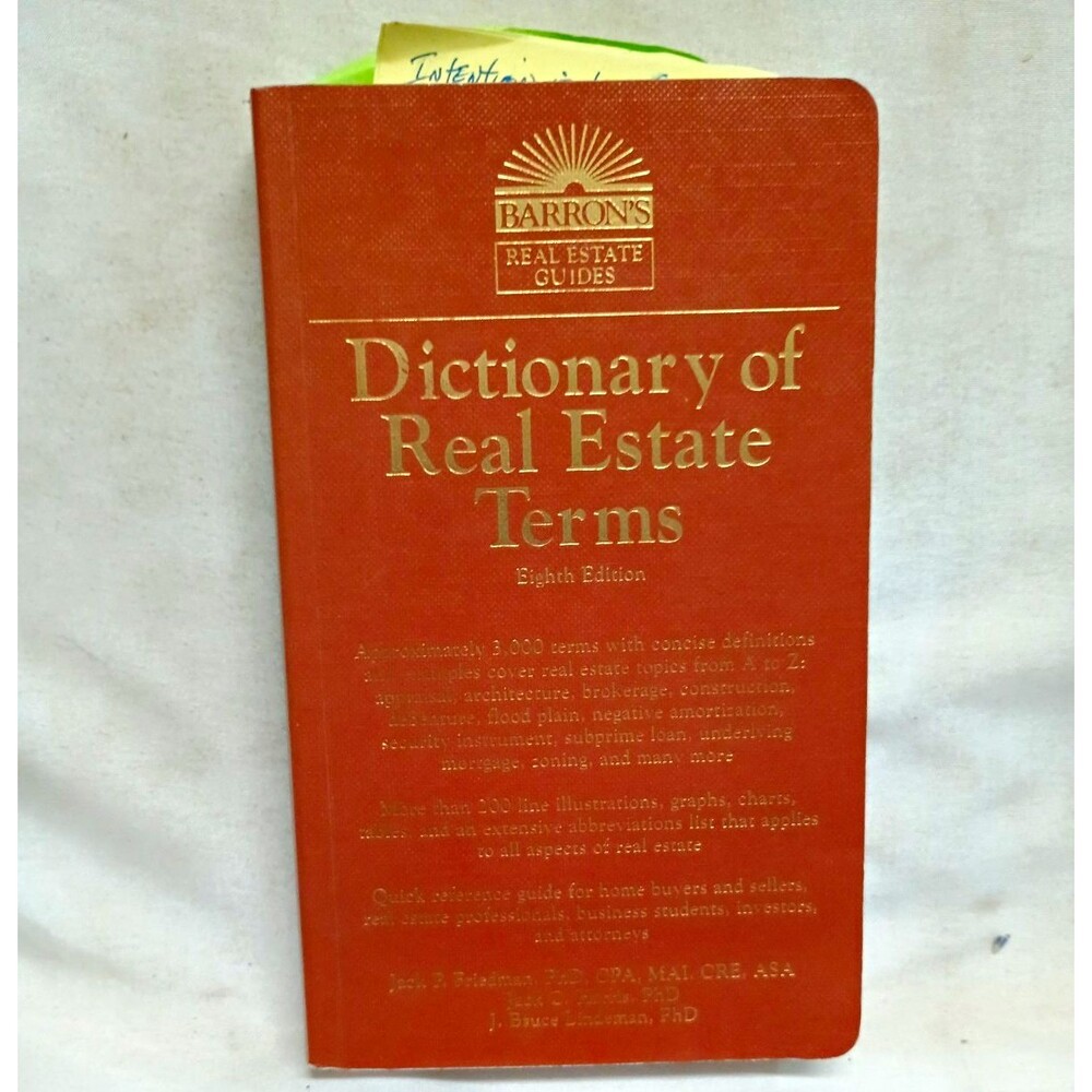 Barron's Real Estate Guides Dictionary of Real Estate Terms 8th PB 2011 ISBN